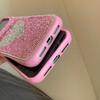 Premium sense three-dimensional flash diamond white background rose red love is suitable for Apple 17promax mobile phone case iphone16 new women's