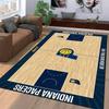 Indiana Pacers Basketball Court Style Area Rug for Home Decor Suitable for Use As an Anti-slip for Living Room Bedroom Sofas