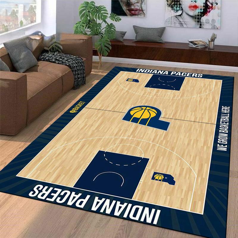 Indiana Pacers Basketball Court Style Area Rug for Home Decor Suitable for Use As an Anti-slip for Living Room Bedroom Sofas