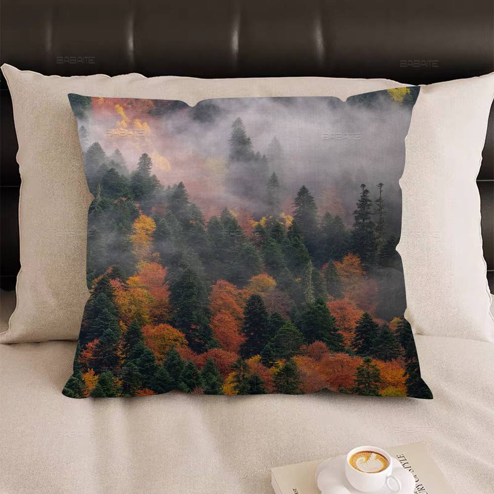 Kissenbezug Kiefernwald für Schlafzimmer und Wohnzimmer Sofa Dekokissenbezug