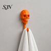 Halloween-Thema Wanddekoration Totenkopf Haken, 3D-gedruckter Gotischer Dekorativer Klebe-Schlüsselhakenhalter, Montierter Aufbewahrungs-Organizer für Zuhause Schlafzimmer Badezimmer