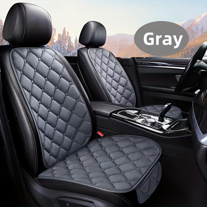 2pcs Short Plush Gentle Down Car Seat Cushions with Non-slip Bottom and Storage Bag, Universal Vehicle Truck SUV Office Chair