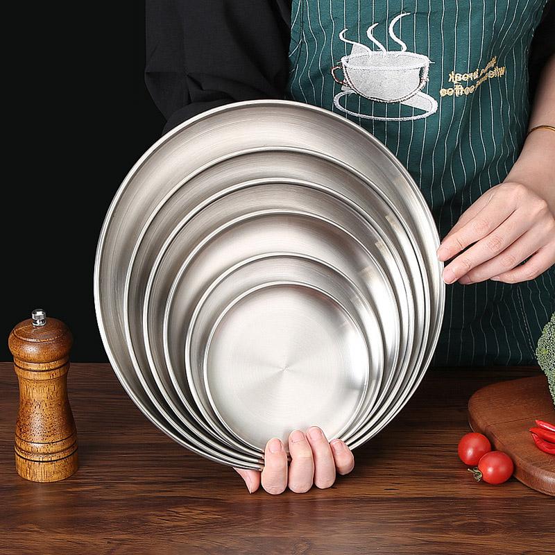 Stainless Style Dinner Plates Gold Serving Plate Restaurant Fish BBQ Skewers Seafood Sushi Plate Large Flat Storage Tray