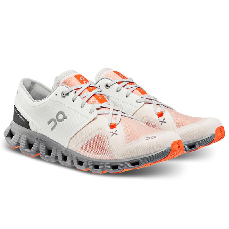 On Running Cloud X 3 Ivory Alloy Sneakers 60.98254