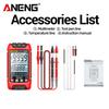Portable ANENG SZ02 Digital Multimeter 9999 Counts AC DC Voltage Current Temp Capacitance NCV Zero Live Wire Tester HD Backlight Dual Digital Display