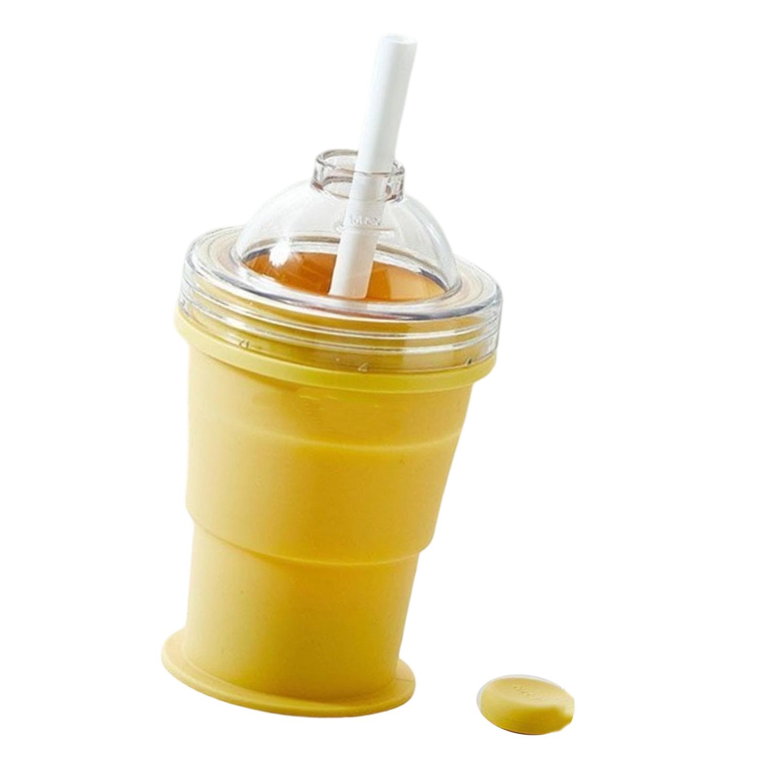 

Small Practical Water Cup User Friendly Silicone Cup for Hiking Dishwasher Safe Easy to Carrying on Trip and Activity жёлтый