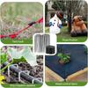 U-Type Garden Staples With Pads Metal Fence Tubing Stakes Galvanized Landscape Spikes For Holding Lawns Barrier Ground Nails