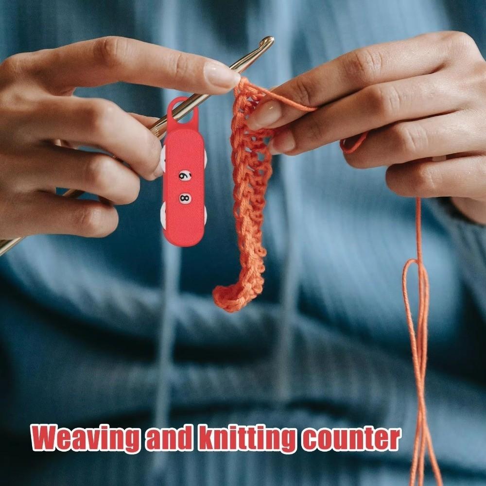 3Pcs Hand Crafting Crochet Knitting Counters Handheld Tally Counter Row Counters Plastic Needle Handheld Stitch Counter