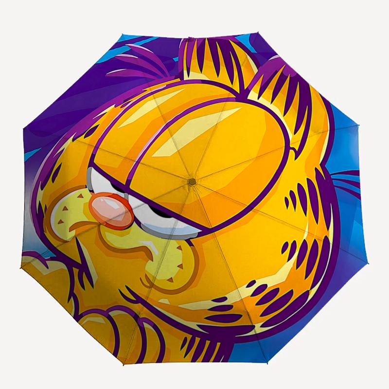 Garfield Outdoor Umbrella with Automatic Open/Closed Mechanism, Foldable Design, 8 Rib Iron Frame Perfect Gift for Fans and Travelers0104048