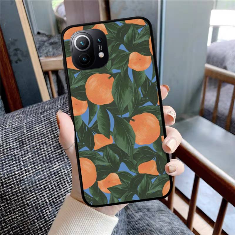 Sommer grüne Blätter Frucht Zitrone Pfirsich Handyhülle Für Xiaomi Mi Note 10 Pro 8 Lite 9 Se 10T 6X 6 5X 5 F1 Mix 2S Max 2 3 Hülle