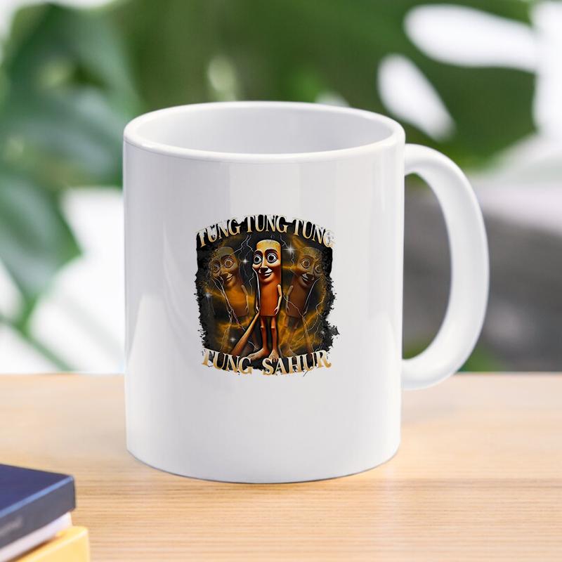 Tung Tung Tung Sahur Mug Creative Coffee Cups Drinks Cup Handle Drinkware Thanks Gifts