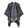 Ladies Scarf Autumn and Winter Thickened Shawl Retro Split Warm Cape Cape Travel Photo Outside