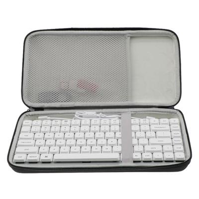 Hard Case Black Carrying Storage Bag Soft Gray Lining for Keychron K3 Pro Mechanical Keyboard