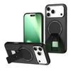 Fashion Matte Nvisible Support Case For iPhone 17 16 15 14 Plus 12 13 Pro Max Compatible Magnetic Anti Fall Stand Hard Cover