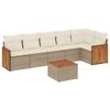 VidaXL Garden Lounge Set with Cushions 7 Pcs, Patio Sofas, Patio Furniture Set, Outdoor Furniture, Beige 3227675