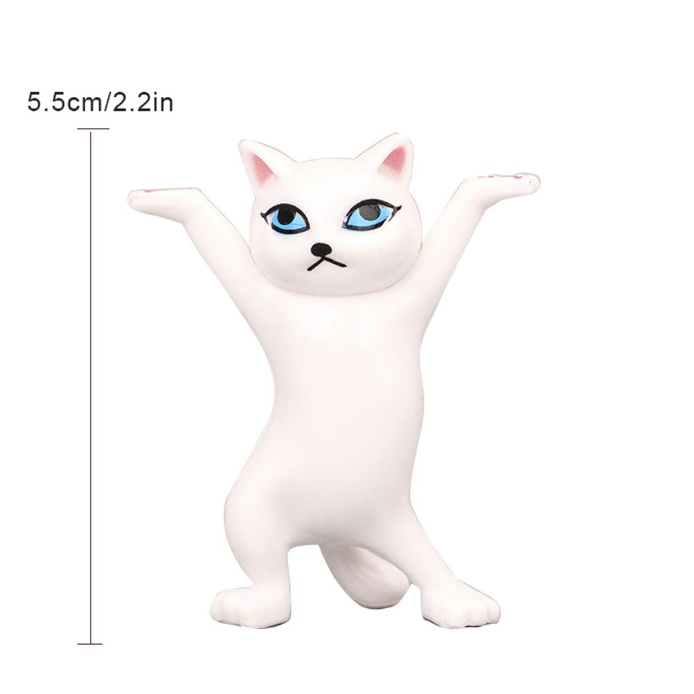 

Cat Figures Toys Cat Ornaments Raising Hands Dancing Cute Delicate for Children for Office