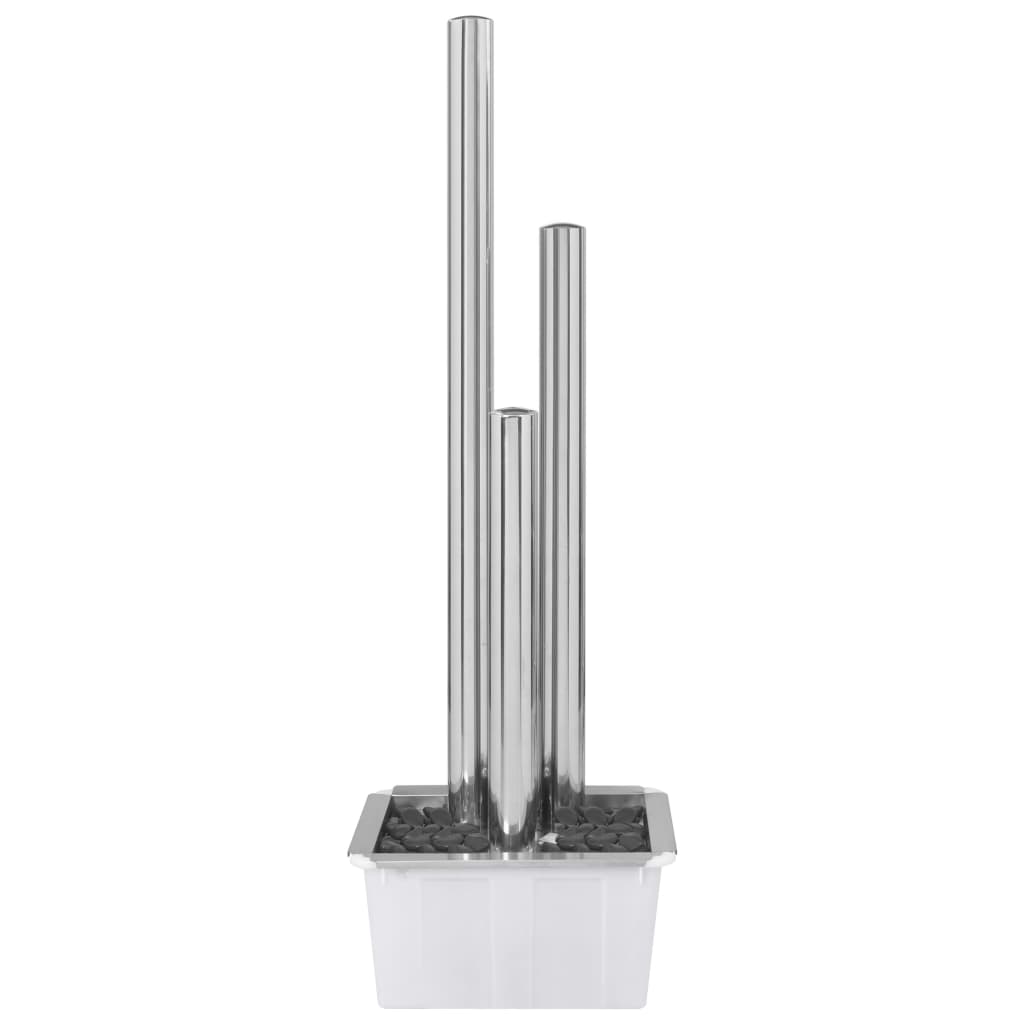 Garden Fountain Silver 48 X 34 X 153 Cm Stainless Steel