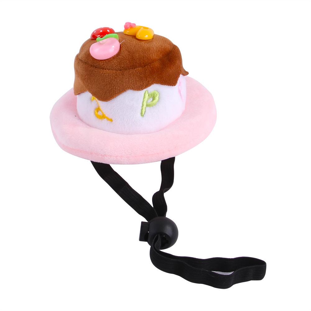 Pet Funny Headwear Cat Cat Decoration Hat, Dog Halloween Hat Cake Party Pet Headgear One size fits all розовый