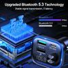 FM-Transmitter Bluetooth 5.3 Kfz-Adapter 54W Max mit PD36W und USB-Schnellladeempfänger Freisprechanruf USB-Disk Musikplayer