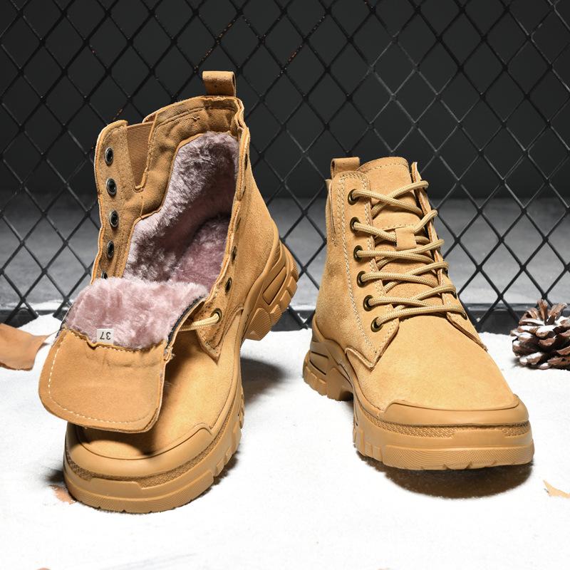 

Осень и зима пара мужских и женских высоких ботинок Мартина уличные хлопковые утепленные пара спортивных походных походных ботинок 44