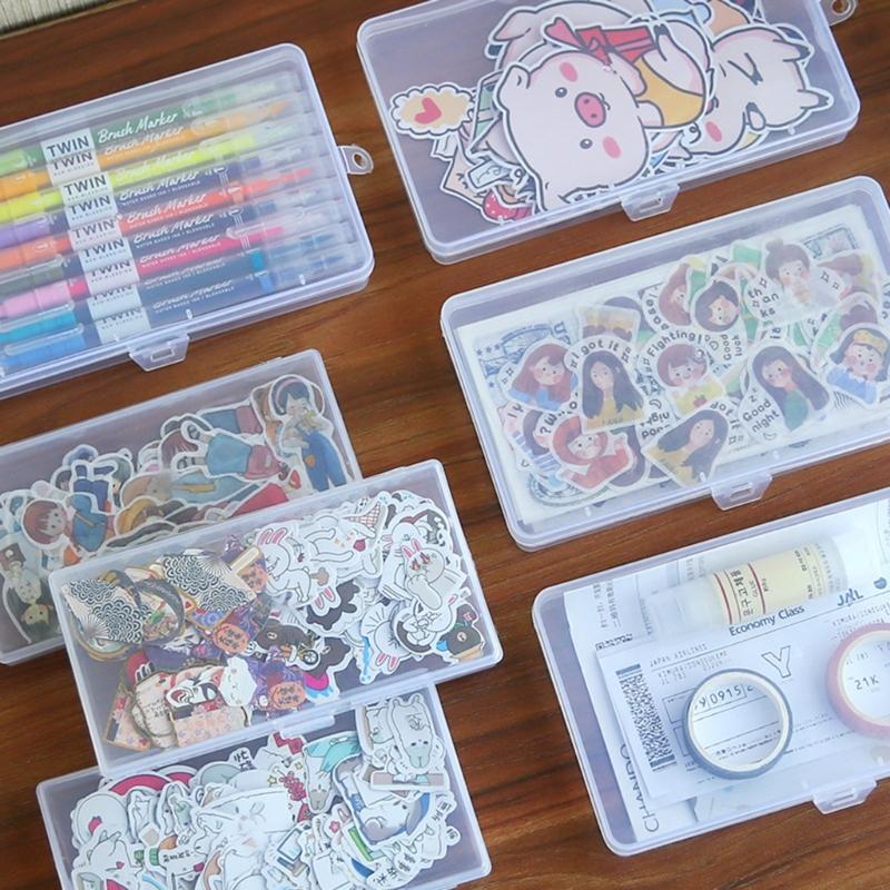 Multifunctional Storage Organizers Sticker Holders Sorting Box Sticker Storage Box Small Plastic Storage Container
