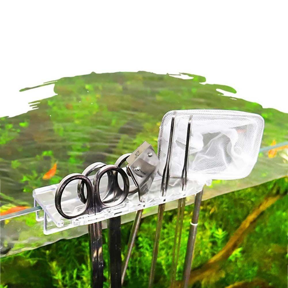 Aquarium Plant Tools Storage Rack Acrylic For Tweezer Scraper Tool Holder Fish Bowl Cleaning Accessories