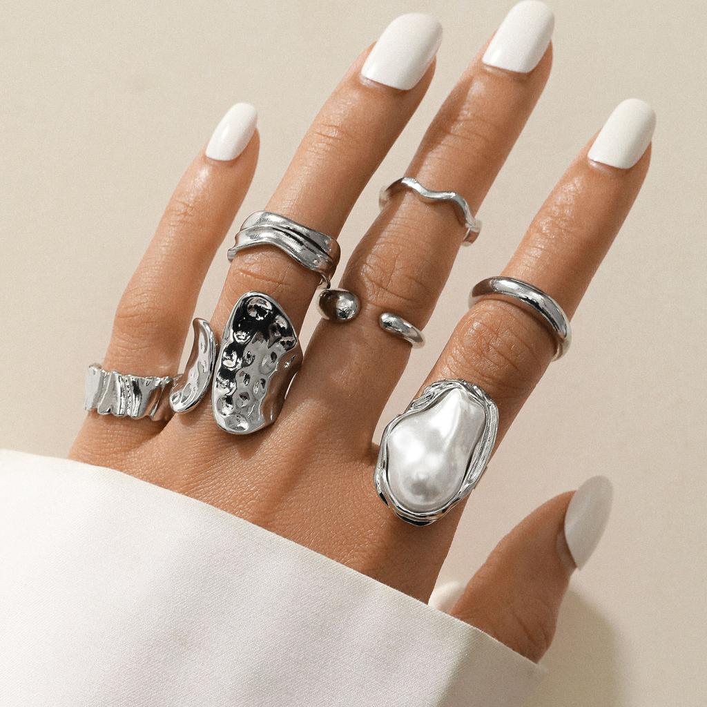 Starfish Scallop Joint Ring Baroque Retro Ring Women's Vacation