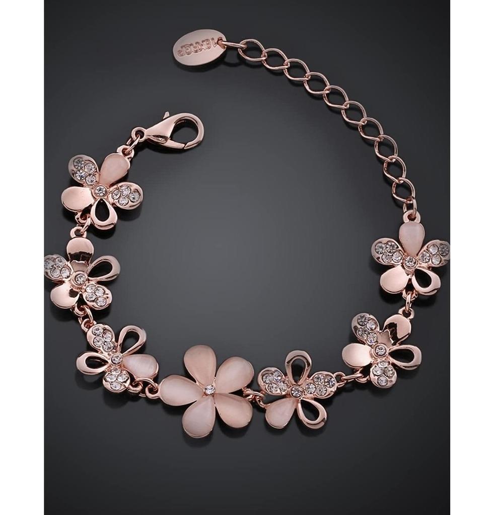 Bracciali per donna Elegante braccialetto in cristallo placcato oro rosa gioielli per ragazze e donne