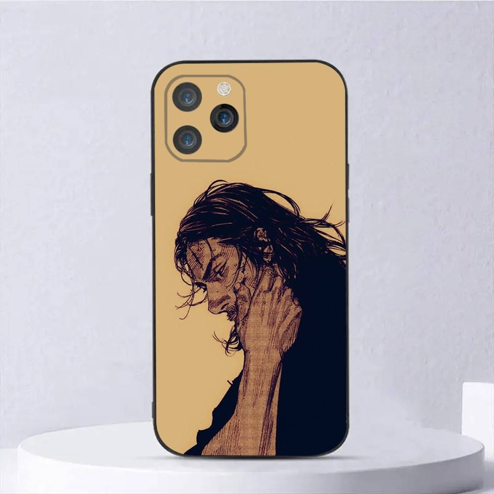 V-Vagabond Manga Phone Case For iPhone 16,15,14,13,12,11,Plus,Pro Max,XS,X,E,SE,Mini Soft Silicone Black Cover