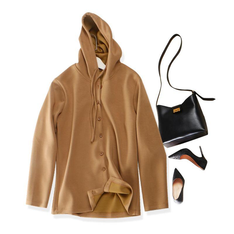 

Coat Hoodie Cashmere Cabinet Woven Cotton Khaki Counter thousand yuan