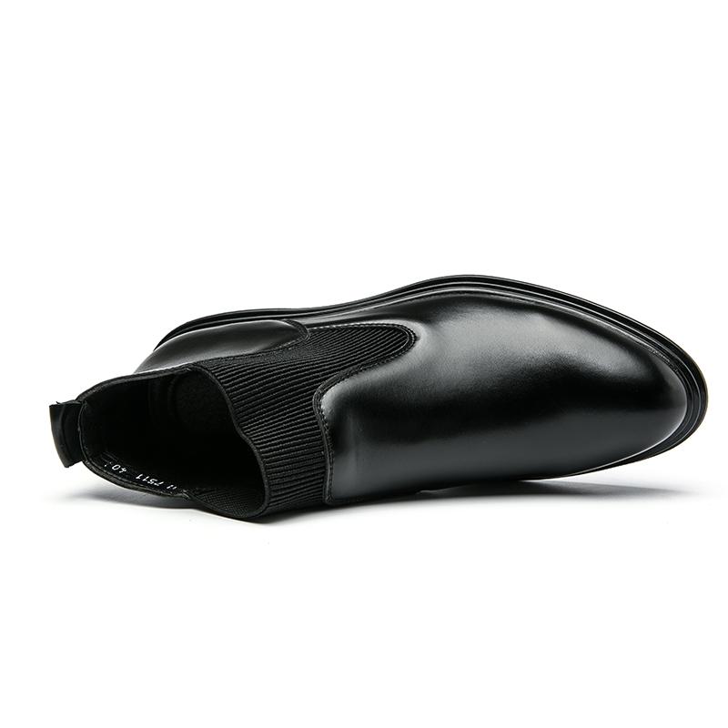 מגפוני קרסול יוקרתיים לגברים מגפיים וינטג' לגברים נעלי צ'לסי אופנתיות נעלי גברים ללא שרוכים נעליים רשמיות ליום יום חתונה משרד מגף בסיסי