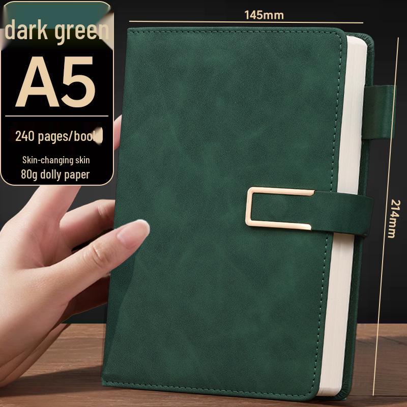 Individuelle Gestaltung eines A5-Notizblocks für das Büro mit Logo-Schnalle