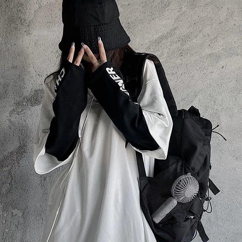 

Женский свободный лонгслив из двух частей в стиле Харадзюку для осени L 105-120 lbs