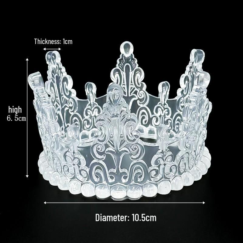 Children's Pearl Crystal Tiara Headband - Birthday Crown Cake Decoration and Adult Hair Accessory