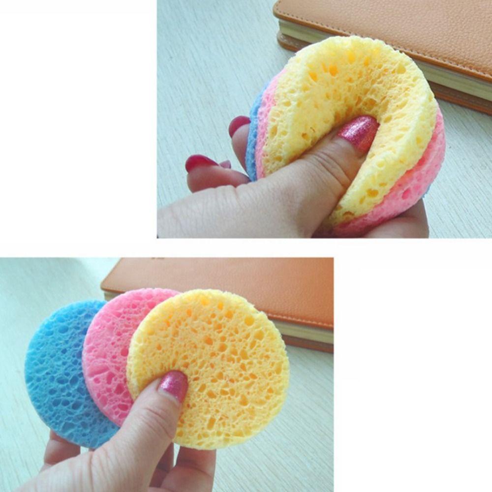 Cosmetic Puff Wood Pulp Face Cleaning Sponge Pad Wood Pulp Sponge Cleansing Tool Massage Brush