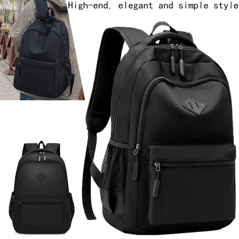 New Trendy Black Backpack Casual School Bag for Daily Commuting Outdoor Trips Festival Gifts