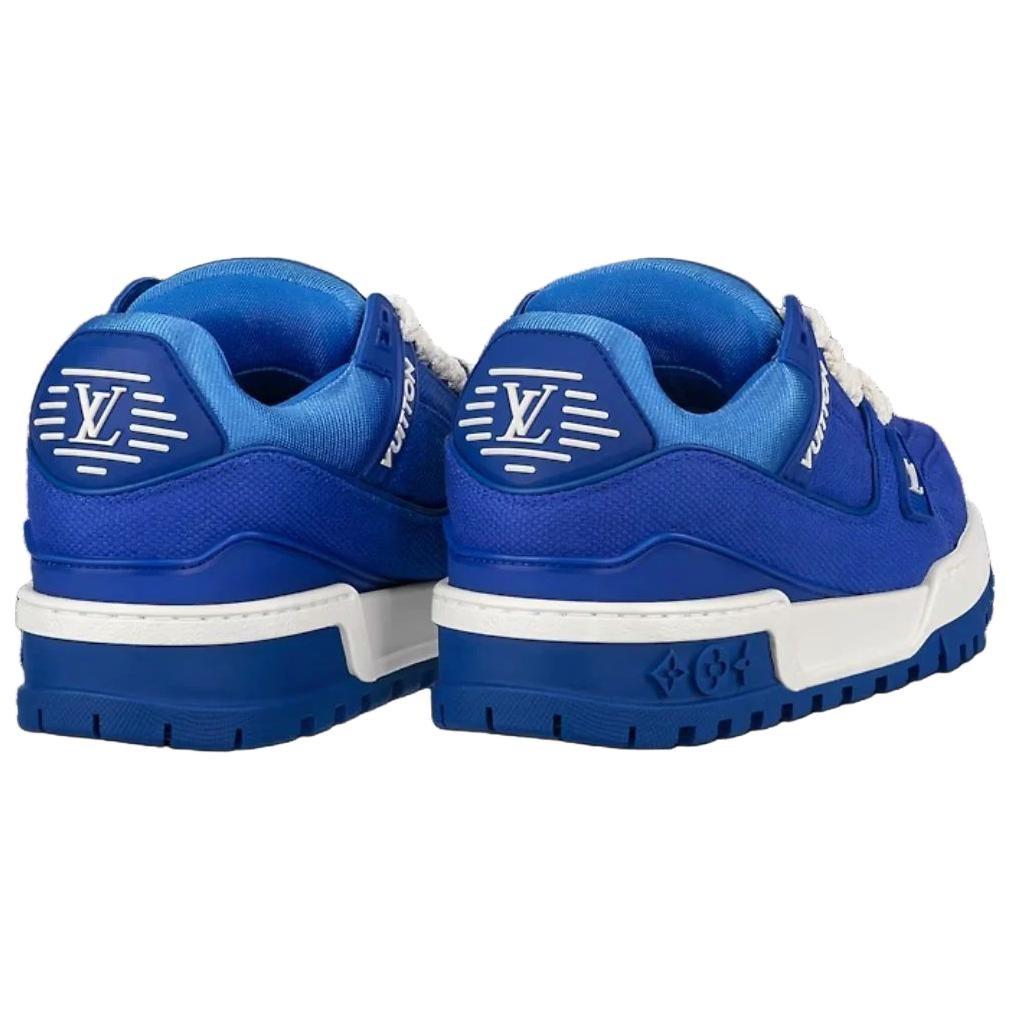 Louis Vuitton Trainer Maxi Stylish Skateboarding Shoes Men's Blue 1ABM2L