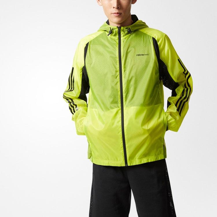 Adidas Neo Colorblock Casual Sports Jacket Men Outerwear Green BR3694