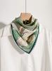 Exquisite 111 Mulberry Silk Square Scarf Double Crepe Lace Silk Scarf Design Sense Square Scarf Soft Skin-friendly Versatile Decorative Scarf