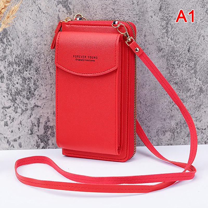 Leather Women'S Bag Wallets Touch Screen Cell Phone Purse Bags Of Women Strap