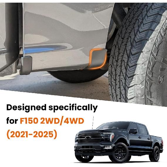 Mud Flap Delete Compatible With Ford F150 2WD/4WD -2026, Mud Guards Mudflaps Delete Compatible With Ford F150 Accessories -2026