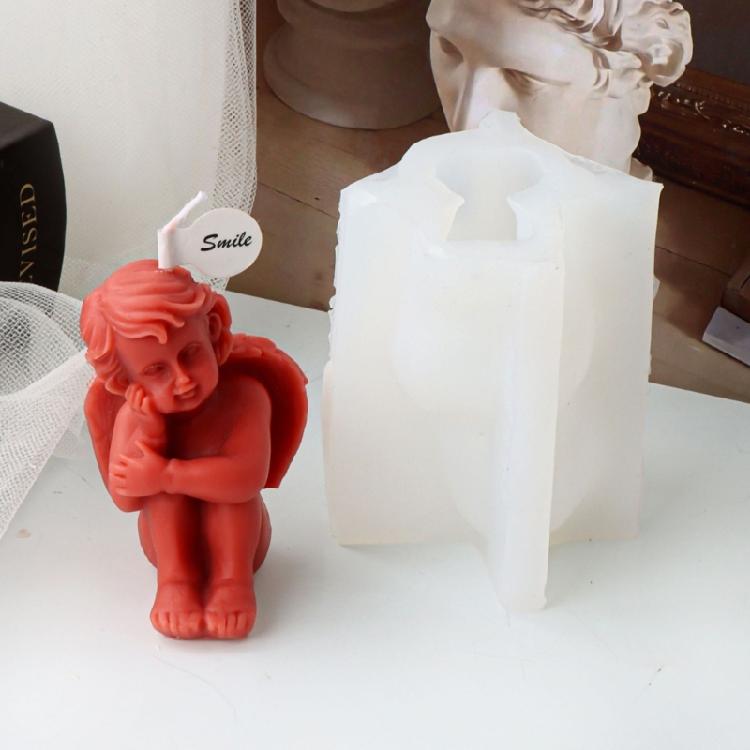 Silicone Mold 3D Angel Candle Molds Handmade DIY Soap Baking Molds Home Decors