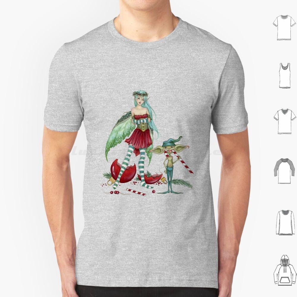 The Naughty List T Shirt 6xl Cotton Cool Tee Fairy Goblin Christmas Winter Holiday Amy Brown Fantasy Mischief Humor Cute