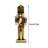 Wood Nutcrackers Figures Decors Handmade Wood Nutcrackers Sculpture Ornament Portable Holiday Decorations