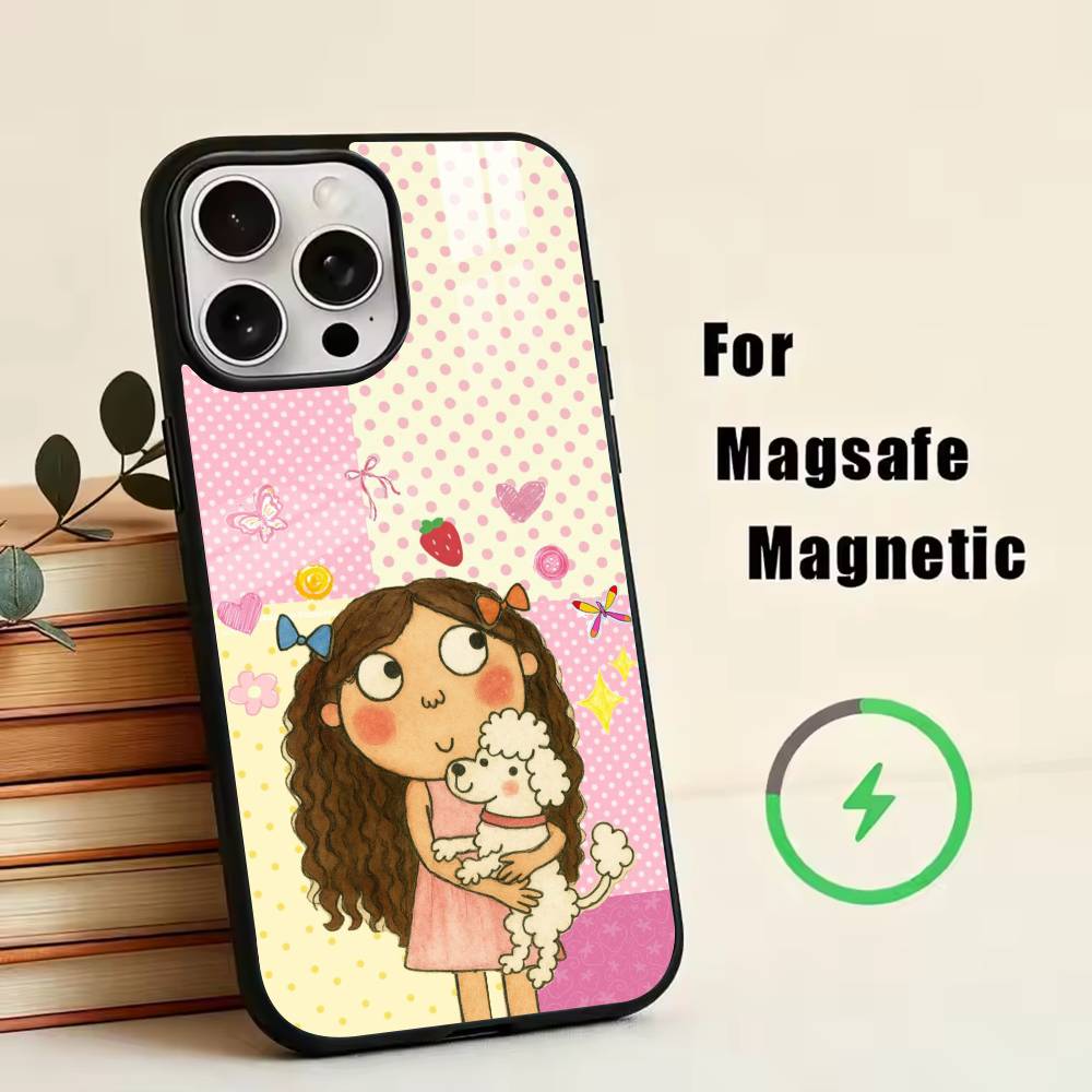 

C-Charlie And Lola Phone Case For iPhone17,16,15,14,13,12,11 Plus,Pro Magnetic For Magsafe Wireless Charging iPhone11