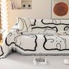 Chenille Cartoon Printed Sofa Towel for All Seasons Nordic Cat Scratch Cloth Cushion for Living Room Soft Anti Slip Home Decor