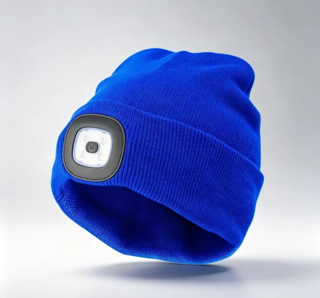 Riding Knitted Cap with Light Thermal Lighting Night Fishing Cap Portable LED Outdoor Wool Cap