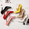 Sapatos de Salto Alto Agulha Simples Moda Inverno Tamanho Grande 30-47 Saltos Altos Sapatos Femininos Atravessar a Fronteira