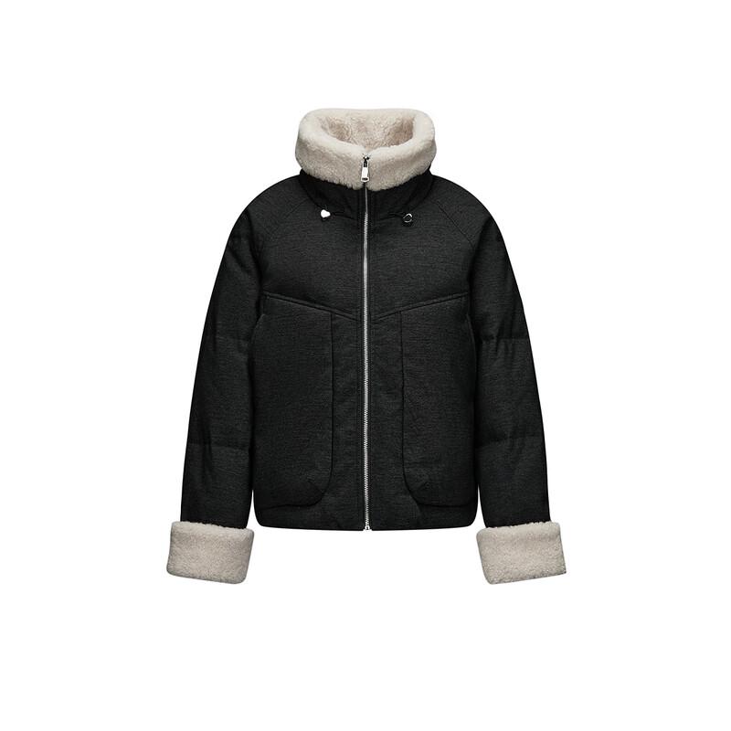 Semir Damen Faux Denim Patchwork Daunenjacke