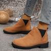 Fashion New Spring Women's Casual Fashionable Versatile Round Toe Shoes Retro Minimalist Chunky Heel Ankle Boots Anti-slip Shoes